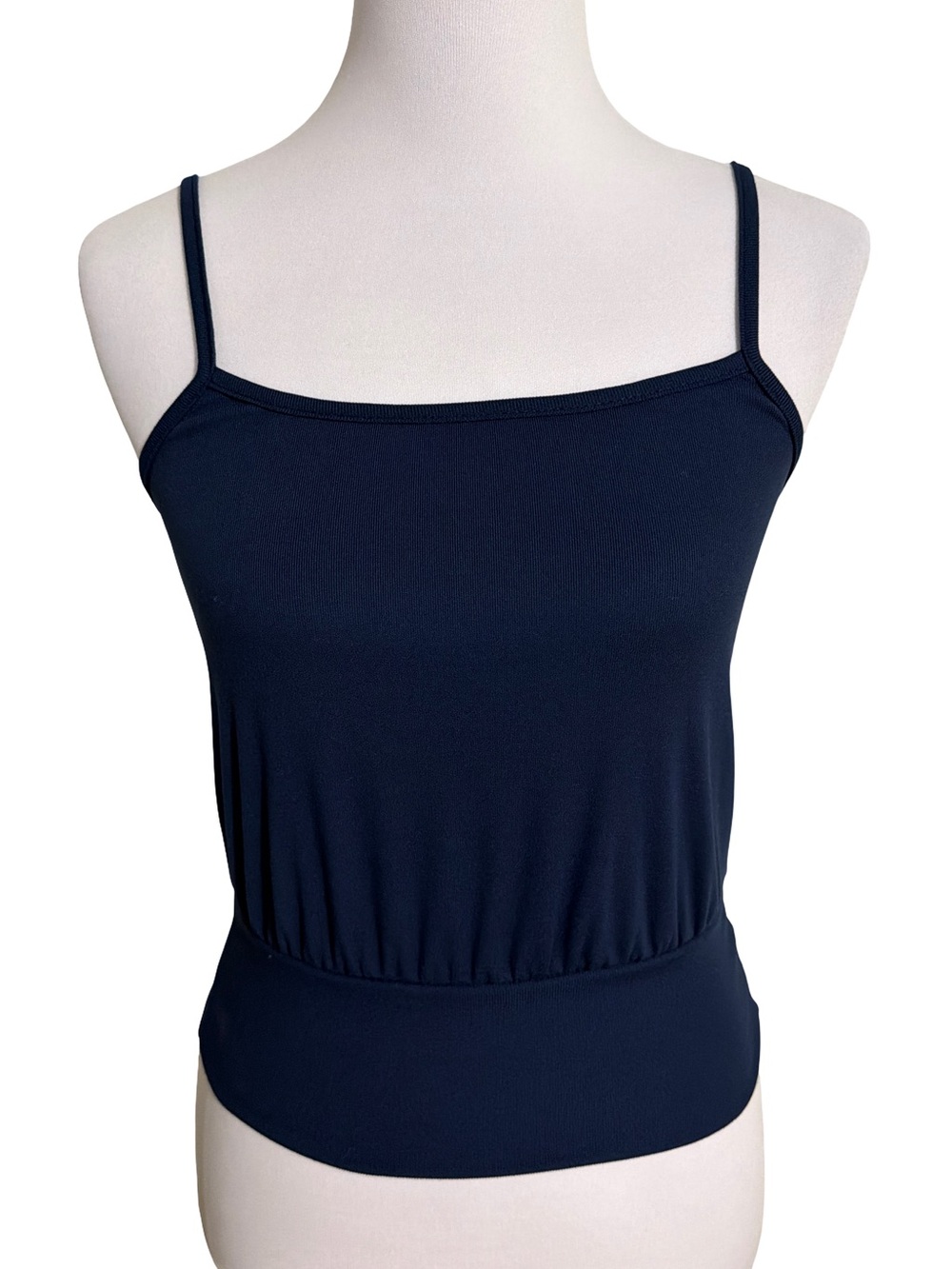 gaze Navy Slim-Fit Spaghetti Strap Tank